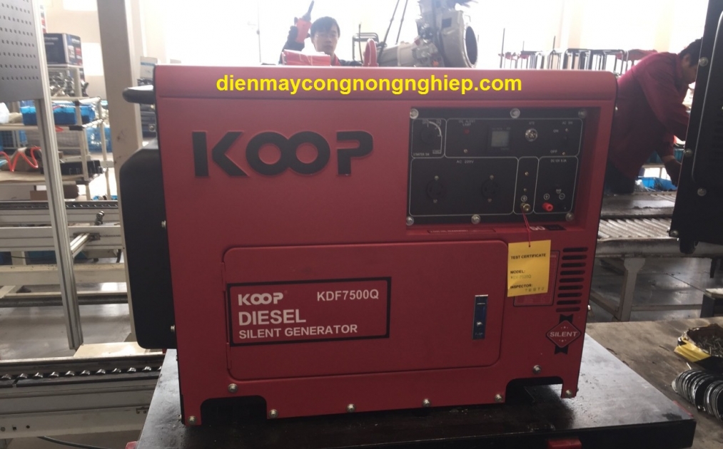 MÁY PHÁT ĐIỆN CHẠY DẦU VỎ CHỐNG ỒN KOOP KDF8500Q