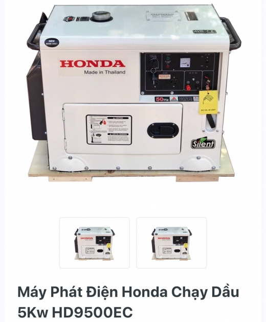 Máy phát điện Honda HD9500EC-5kw chạy dầu chống ồn