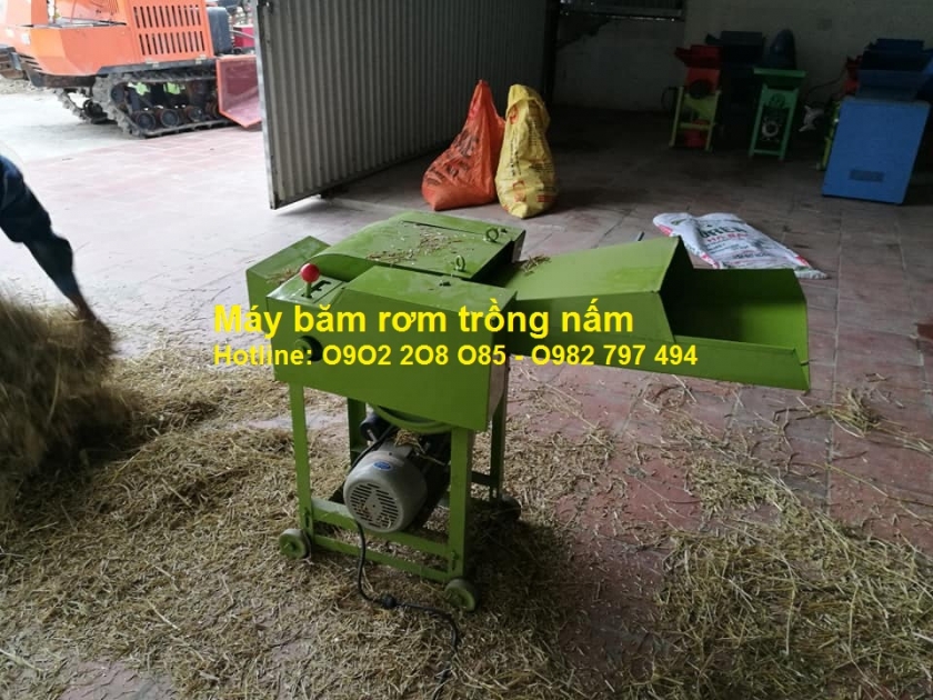 Máy băm rơm trồng nấm đa năng